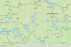Skigebiete Schweiz Karte